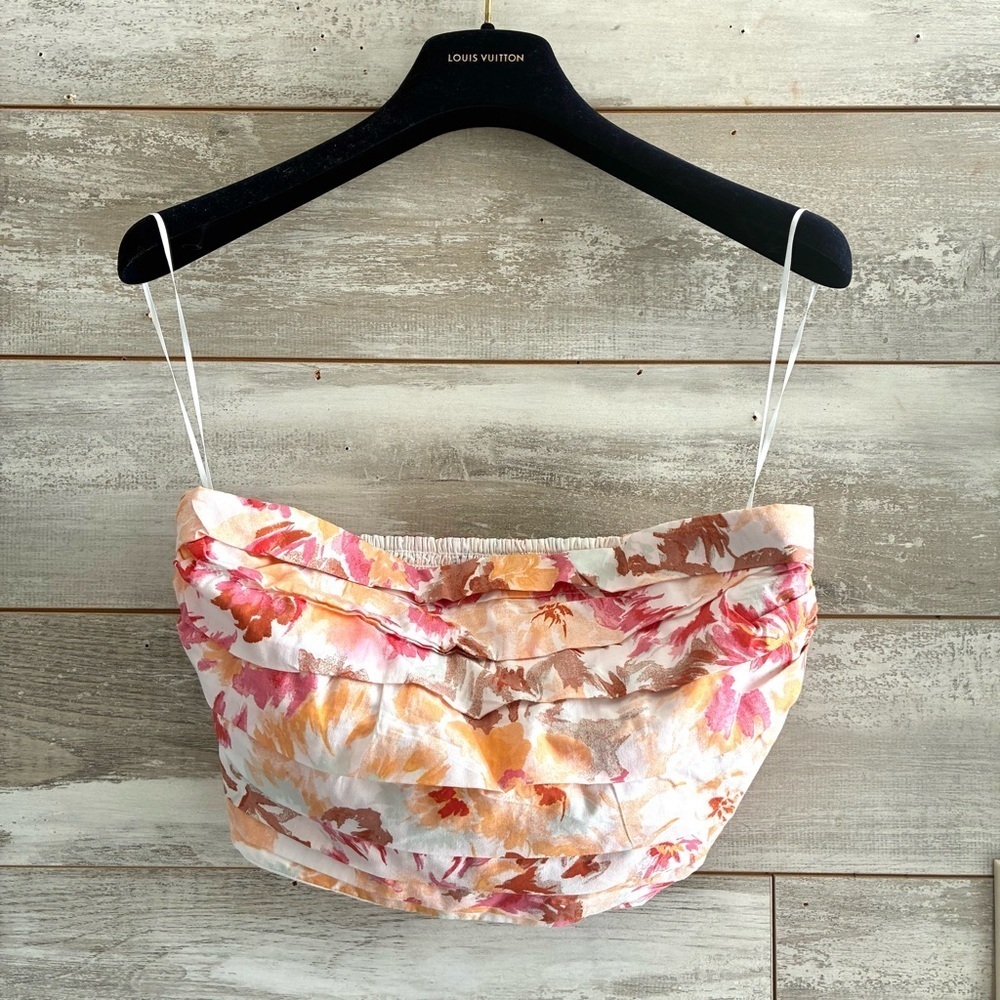 Abercrombie & Fitch Poplin Ruched Tube Top